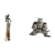 thumbnail image 1 of Figura decorativa de búho tribal , escultura moderna de animal, adorno ligero para sala de estar, oficina o mueble., 1 of 8