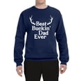 thumbnail image 2 of Wild Bobby, Best Buckin Dad Ever Funny Hunting, Father's Day, Unisex Crewneck Graphic Sweatshirt, Navy, Medium, 2 of 3
