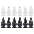 thumbnail image 1 of OUNONA 12 Pcs Embouts de Lampe, Pièces de Luminaires, Noir et Blanc, Rond, 4.5x0.98 Po, 1 of 8