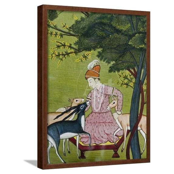 Indian Miniature, Animal Kindness Ahimsa, Figurative Religion Framed Art Print Wall Art by Paul Stewart Sold by Art.Com