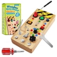 thumbnail image 1 of Tabla Montessori Busy Board TenFans de madera con LED durante más de 3 años, 1 of 7