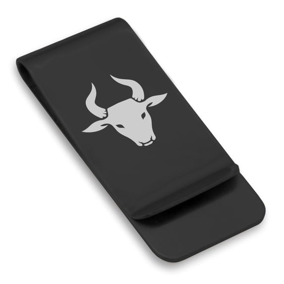 Stainless Steel Year of the Ox Zodiac Classic Slim Money Clip Credit Card Holder