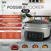 Ninja 8-in-1 PossibleCooker Plus 7.5 Qt Multi-Cooker, Slow Cooker, Steamer, Dutch Oven, MC2000WMSD Stone