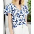 thumbnail image 2 of International Concepts Women's Phoebe Blooms Printed Puff Sleeve Top Size XS NWT, 2 of 4