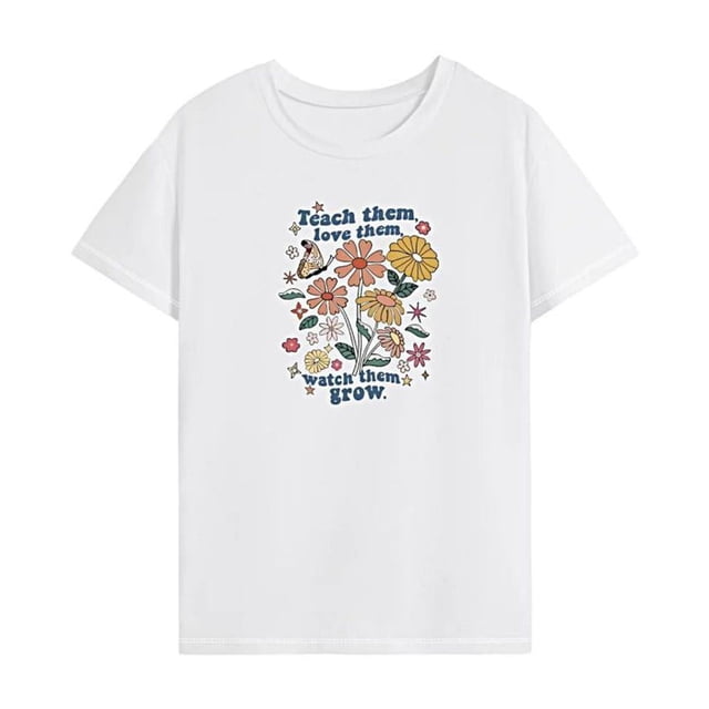 Camiseta para mujer con cuello redondo y camiseta básica suave para ir de compras en la playa SG