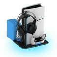 thumbnail image 1 of Support pour PS5 Slim avec Station de Refroidissement et Station de Recharge pour Manettes, Base Multifonctionnelle de Dissipation de Chaleur pour Hôte, Chargement de Manettes de Jeu et Support de Rangement pour Disques, 1 of 7