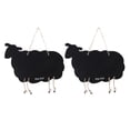 thumbnail image 1 of 2pcs Mini Chalkboards Sheep Shaped Blackboard Message Board Hanging Memo Board, 1 of 7
