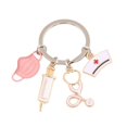thumbnail image 4 of Nurse Doctor Mask Keychain Medical and Ambulance Personnel Key Ring Syringe Syringe Syringe Stethoscope Keychain - style：style 1；, 4 of 6
