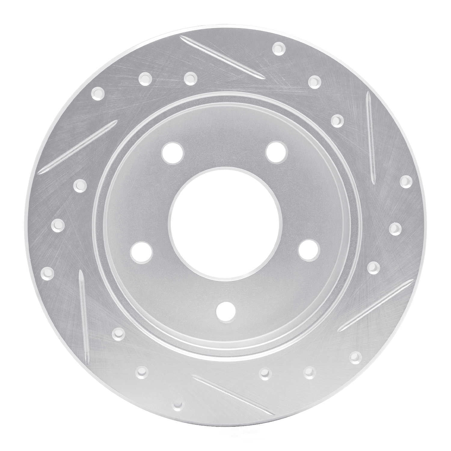 Dynamic Friction Company 631-46003L DFC Brake Rotor - Drilled And Slotted - Silver