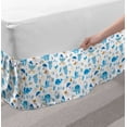 thumbnail image 2 of Baby Bed Skirt, Its a Boy Stork Carrying a Baby Elephants Clothes Butterflies Print, Elastic Bedskirt Dust Ruffle Wrap Around for Bedding Decor, 4 Sizes, Blue Amber Black, by Ambesonne, 2 of 2