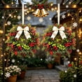 thumbnail image 6 of Qwtwty Artificial Christmas Wreath for Front Door, Farmhouse Christmas Door Wreath Decorations for Home Porch Wall Window Holiday Decor, 6 of 9