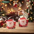 thumbnail image 6 of 100x Paper Baking Cups, Christmas Cupcake Wrapper, Candy Cupcake Liners Muffin Cake Cup for Baby Showers Weddings Graduation Party Santa, 6 of 8