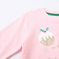thumbnail image 5 of HILEELANG Toddler Girl Sweatshirts Pink Christmas trees Printed Cotton Casual Crew Neck Long Sleeve Tops Shirt 3T, 5 of 5
