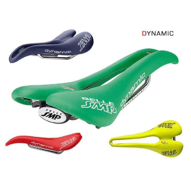 Selle SMP DYNAMIC Rails Inox - Jaune - Course Et VTT - 260g