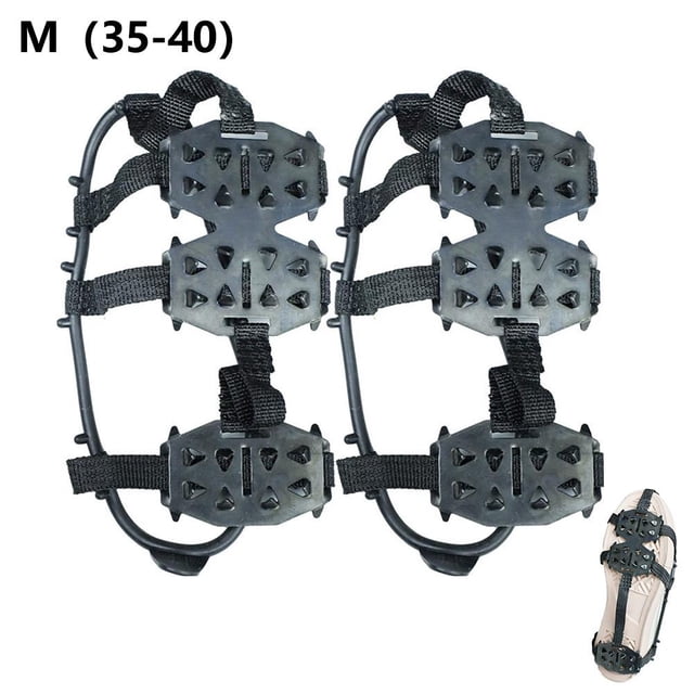 Crazyview Ice Cleats, Anti-Slip Grips Cleats, Ice Snow Grips 24 Teeth For Climbing Hiking