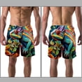 thumbnail image 3 of luoweisi Men's Beach Shorts Quick Dry Swim Trunks with Mesh Lining Chameleon M, 3 of 5