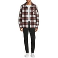 thumbnail image 2 of No Boundaries Men's and Big Men's Button-up Faux Sherpa Jacket, Sizes XS-3XL, 2 of 5
