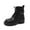 #181-Black, variant on Women's Retro Chunky Heel Martin Boots - Winter Fashion Casual Belt Buckle Ankle Boots with Mid Heel, British Style Work Boots for Daily Wear