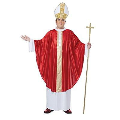 california costumes men's plus-size the pope his divine holiness plus, red/white, plus size