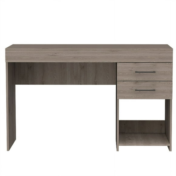Pemberly Row Two Drawer Computer Desk- Engineered Wood Desks in Gray