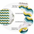 thumbnail image 6 of Shower Curtain Bathroom Set Ombre Yellow Turquoise Waves Waterproof Fabric Shower Curtains with Grommets&Hooks, Abstract Minimalist Art Privacy Bath Curtain for Bathtub 72x84in, 6 of 9