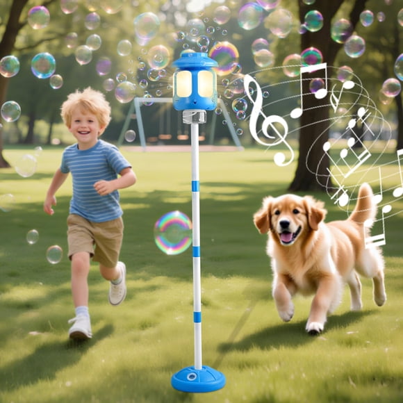 Bubble Machine SANGQAOFU - Soplador de burbujas con luces y música
