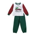 thumbnail image 3 of ITFABS Kids Cartoon Car Print O-Neck Long Sleeve Tops+ Solid Color Long Pants, 3 of 8