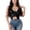 Black, variant on Womens Glitter Sequin Butterfly Crop Top Low-Cut Tank Top Rave Tube Vest Top for Belly Dance Costume Outfits F for Size One Size