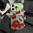 thumbnail image 3 of Funda de teléfono con IMD de plata galvanizada con labios rojos y chica sexy para iPhone 15, 16 Pro Max, 14, 13, 12, 11, XR, XS, 7, 8 Plus, carcasa trasera a prueba de golpes, 3 of 5