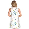 thumbnail image 2 of Bixox Robe Trapèze Sans Manches pour Femmes avec Poches, Imprimé de Jolies Raquettes de Tennis, Robe Débardeur Décontractée Longueur Genou pour l'Été-Xx-Grand, 2 of 7
