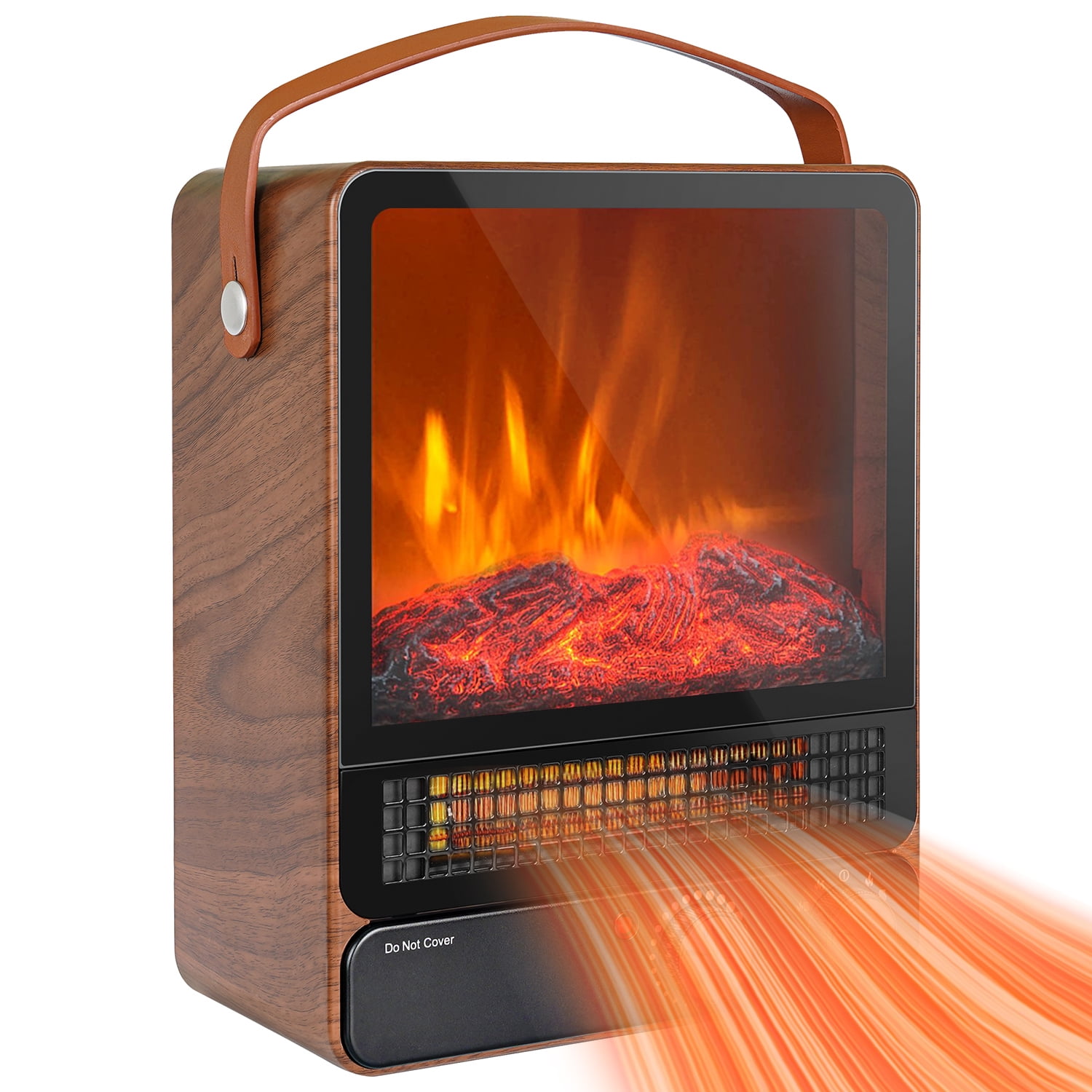 Space Heater with Realistic Flame, 1500W/750W Portable Electric Fireplace  Heaters with Handle and Thermostat, Small Space Heater Fan for Office,  Overheat and Tip-Over Protection, 2 Heat Setting, LL570 - Walmart.com