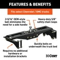 thumbnail image 2 of CURT 60642 Factory Original Equipment Style Gooseneck Hitch, 32,500 lbs, 2-5/16-Inch Ball, Select Chevrolet Silverado, GMC Sierra 2500, 3500 HD, 2 of 7