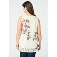 thumbnail image 2 of Roaman's Women's Plus Size Printed Lace Tank, 2 of 3