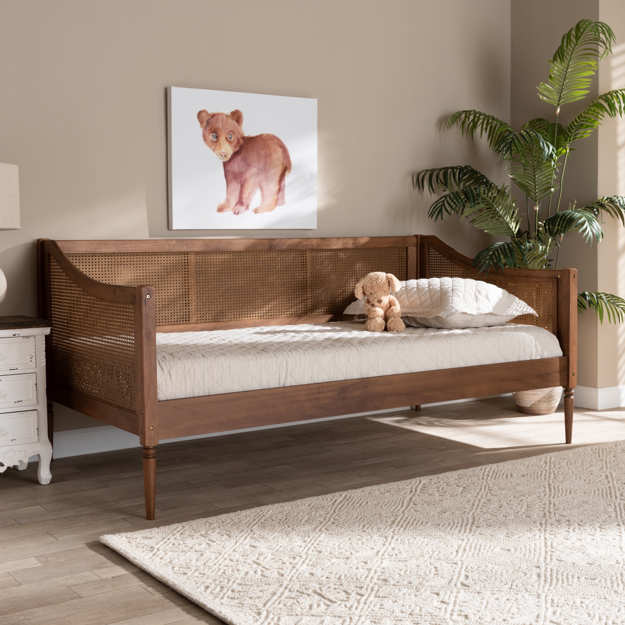 Baxton Studio Select Vintage Rubberwood Full Daybed with Baxton Studio Select Vintage Rubberwood Full Daybed with