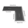 thumbnail image 3 of L Shaped Kitchen Mat, Non-Slip Absorbent Floor Rug for Sink Counter, Corner Bathroom Mat with Memory Foam Cushion, Black, by Zovey, 3 of 6
