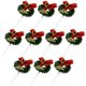 thumbnail image 1 of 10 piezas de pastel de corona de navidad Topper bownot bell belling, 1 of 7