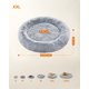 thumbnail image 4 of Perros, Cama para Mascotas, Diámetro de 100 cm, Cojín Central Extraíble y Lavable, Alfombra de Felpa, Gris Ombré, 4 of 6
