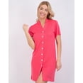 thumbnail image 5 of 3 Pack: Womens Short Sleeve Full Button-Down Henley Nightshirt Nightgown Sleep Dress (Available In Plus Size), 5 of 6