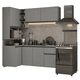 thumbnail image 1 of Cocina Integral Esquinero Modular Madesa Nice 265cm Gris 1, 1 of 10