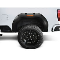 Bushwacker by RealTruck Pocket/Rivet Style Rear Fender Flares | 2-Piece Set, Black, Smooth Finish | 40158-02 | Compatible with 2020 - 2024 GMC Sierra 2500HD / 3500HD (Excludes Dually)