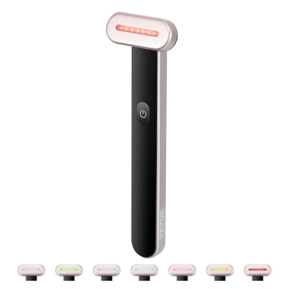 Red Light Therapy Wand for Face, 7-Color LED Facial Wand with Heating & Microcurrent | Portable Beauty Device for Face, Neck, Skin Rejuvenation