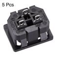 thumbnail image 3 of Unique Bargains C13 Panel Mount Plug Adapter 250V AC 10A 3 Pins IEC Inlet Module Straight 5pcs, 3 of 3