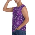 thumbnail image 3 of Balery Purple Snowflakes Camisetas sin mangas para hombre, absorbe la humedad y protege contra el mal olor.-Large, 3 of 7