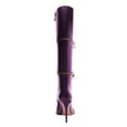 thumbnail image 3 of FSJ Women Fashion Polished Zippers Knee High Boots Pointed Closed Toe Side Zip Stiletto High Heel Long Boots Dress Shoes Size 8 Purple, 3 of 5