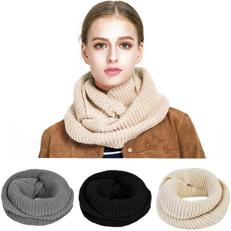 Vbiger Warm Infinity Scarf Winter Loop Scarf Unisex Casual Circle Scarf for Both Men and Women, Best for Travelling, Shopping and Skating,