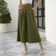 thumbnail image 3 of Pantalones de mujer de algodón elásticos con cintura ancha y largo hasta el tobillo, pantalones de trabajo con bolsillos, pantalones casuales, pantalones holgados para mujer, 3 of 6