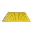 thumbnail image 2 of Ahgly Company Machine Washable Indoor Round Abstract Yellow Contemporary Area Rugs, 8' Round, 2 of 4