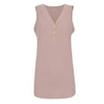 thumbnail image 5 of Womens Sleeveless Ribbed Tank Tops Button up V Neck Plain Loose Fit Blouses Summer Casual Comfy T Shirts Tank Vest, 5 of 7