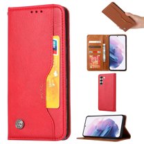 Nalacover Wallet Case for Samsung Galaxy A14 5G with Card Slots Holders Kickstand Magnetic Closure Cover, Premium PU Leather Soft TPU Shockproof Flip Folio Case for Samsung A14 5G,Red