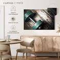thumbnail image 5 of Elephant Stock Dumbbell Wall Art - Horizontal Canvas Wall Art - Living Room Wall Decor - Sports Canvas - Turquoise And Brown Decor - 12" x 8", 5 of 8